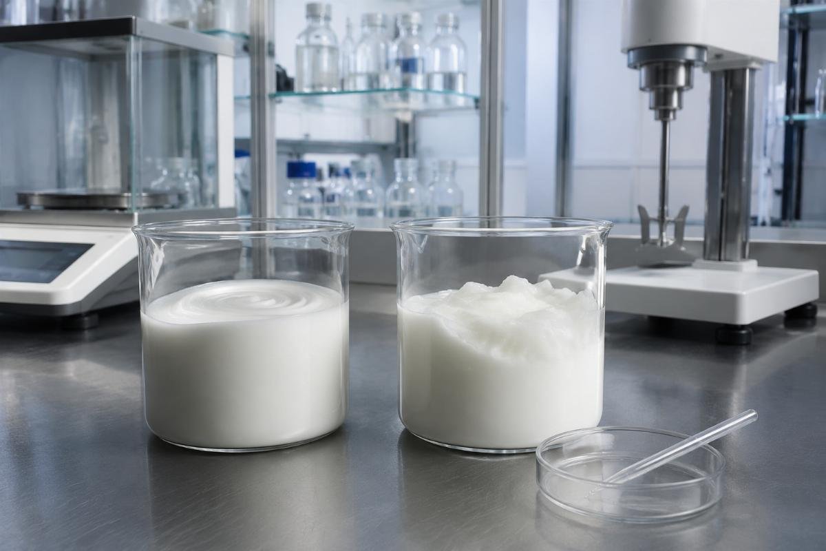 Critical moisture thresholds for emulsifier stability