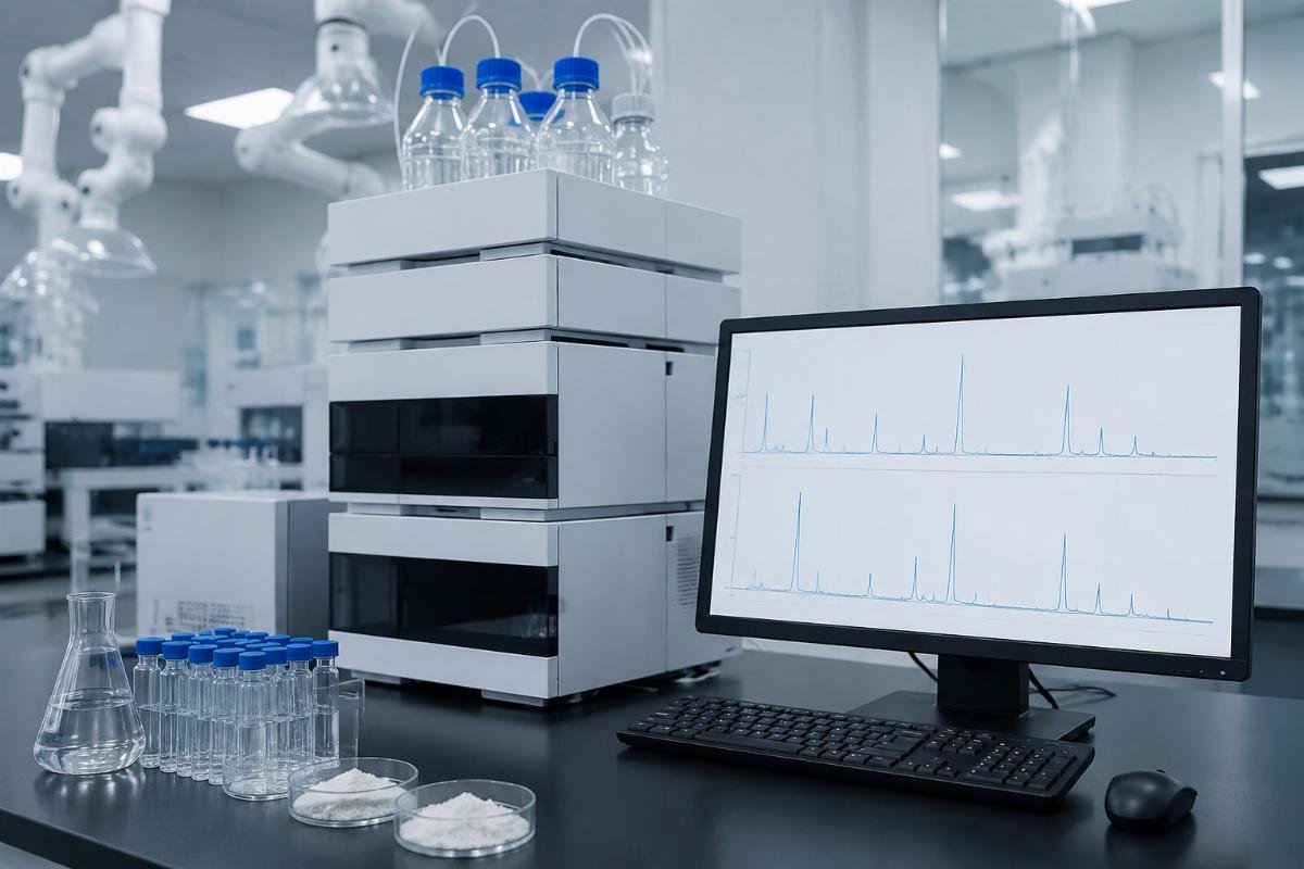 HPLC chromatograms for food additive quality control