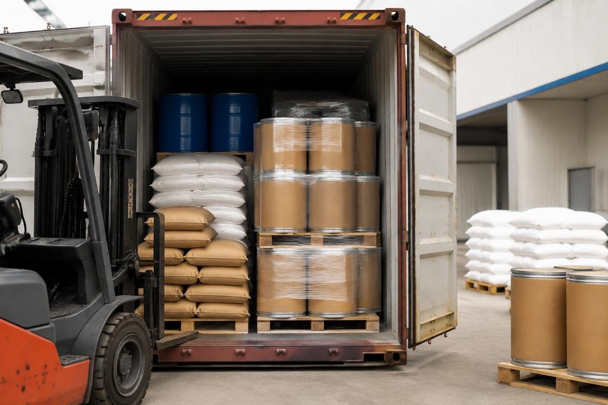 Mixed-container logistics for food additives