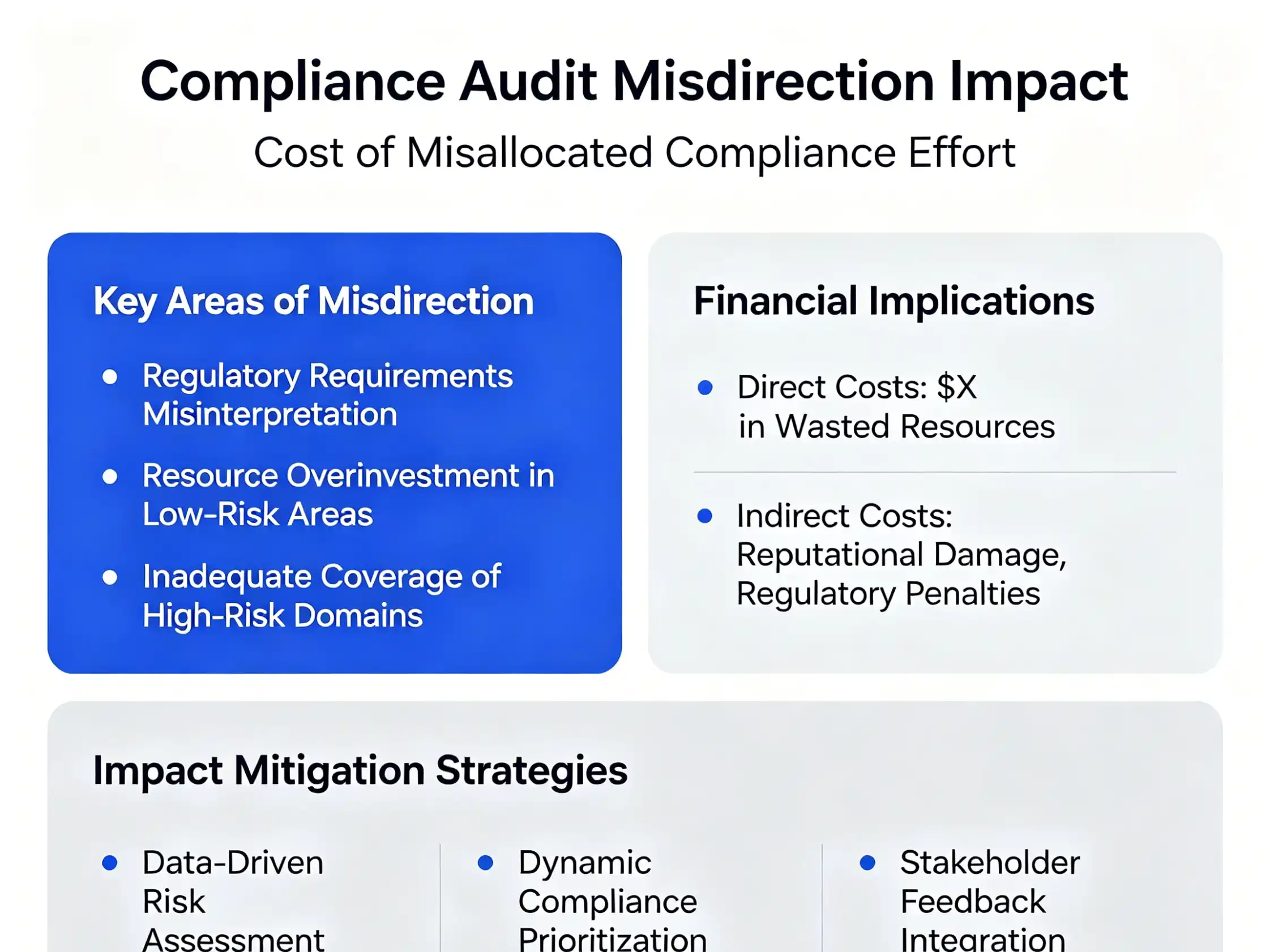 Compliance audit misdirection impact
