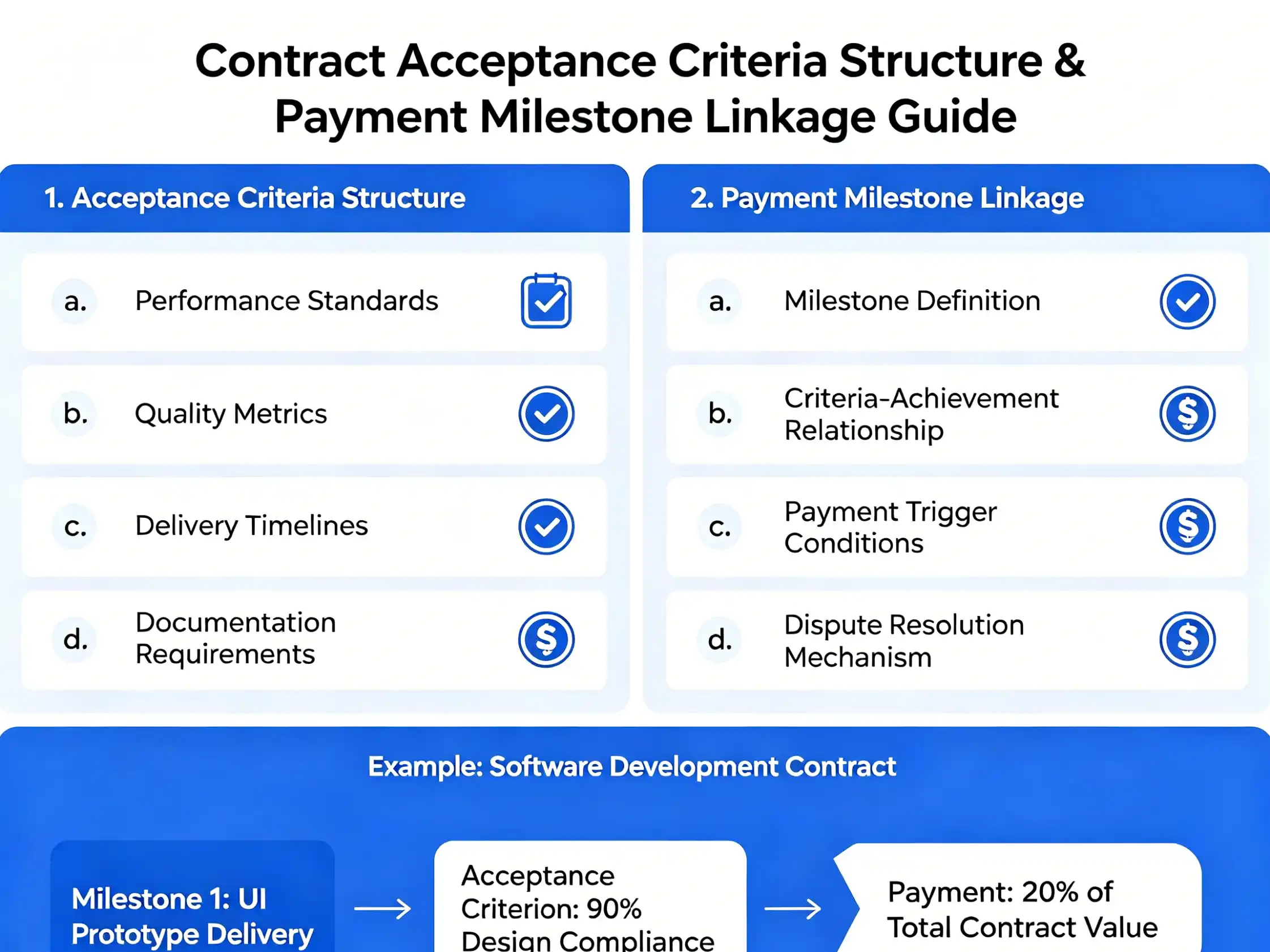 Contract acceptance criteria structure
